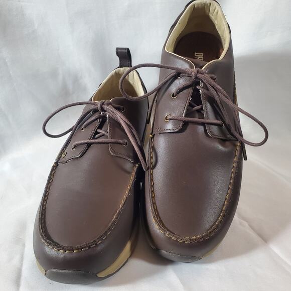 Duluth Trading Men’s Shoes Size 13M Brown Leather Casual Comfort Lace Up - Picture 1 of 16